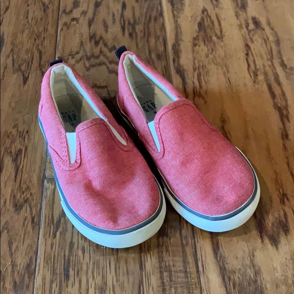 GAP Red Chambray Slip Ons